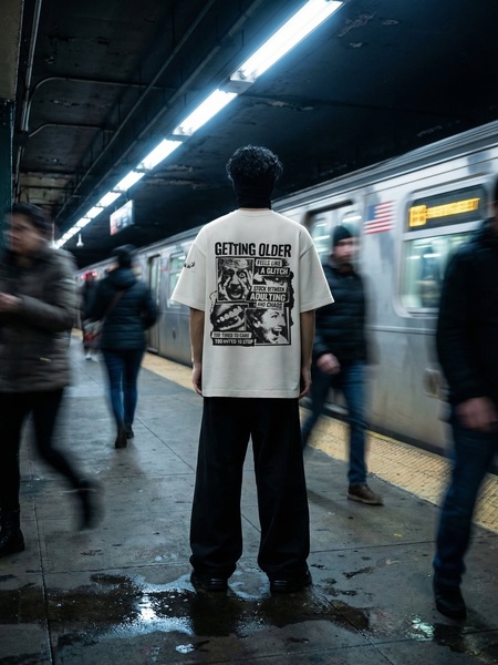 graphic t-shirt, oversized tee, cotton t-shirt, printed shirt, crew neck shirt, brand awareness, lifestyle, bold, energetic, neutral, black