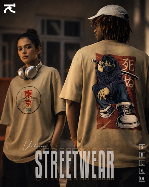 graphic t-shirt, oversized tee, crew neck shirt, short sleeve tee, streetwear top, graphic print shirt, brand awareness, lifestyle, bold, neutral