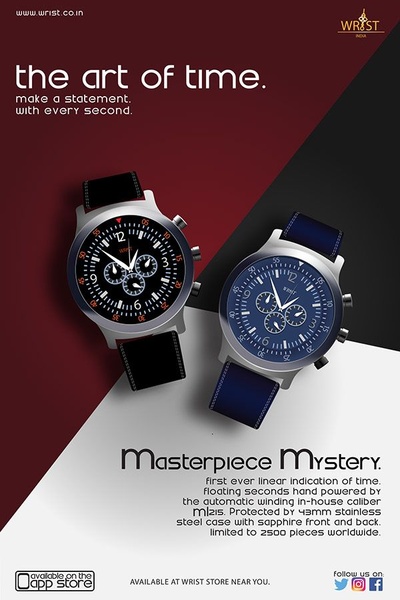 chronograph watch, analog watch, stainless steel watch, wrist watch, automatic watch, bestseller push, brand awareness, minimalist, editorial, luxurious, bold, neutral, blue