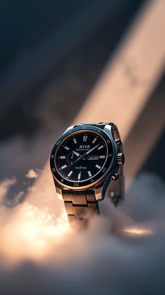 wristwatch, analog watch, luxury watch, metal watch, stainless steel watch, brand awareness, minimalist, editorial, luxurious, calm, neutral, black