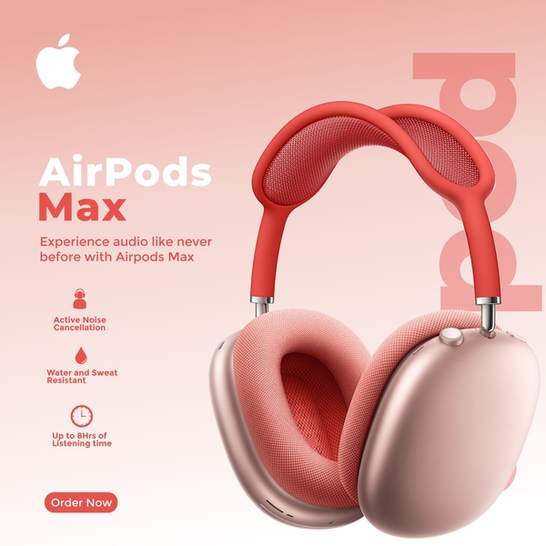 A high-contrast, minimalist product display featuring clear iconography for technical specifications on a soft peach background.