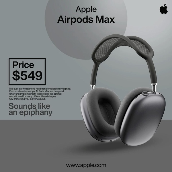 This advertisement features a clean, high-contrast studio shot of over-ear headphones with clear pricing and a benefit-driven headline.