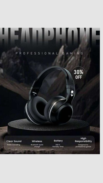 A high-contrast, professional-grade gaming headset advertisement focusing on clean product presentation and core technical specifications.
