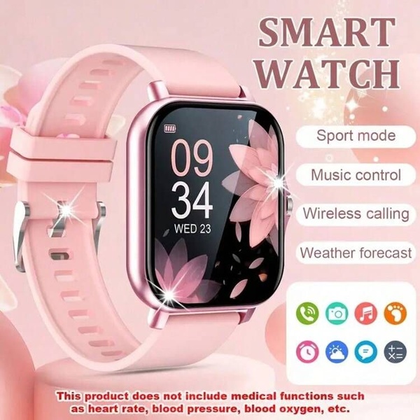 smart watch, fitness tracker, wearable device, digital watch, bluetooth watch, product demo, minimalist, calm, fresh, pink, neutral