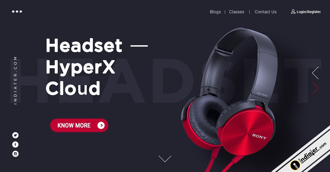 A high-end, studio-lit hero shot of a red and black headset set against a dark, minimalist background to emphasize product design.