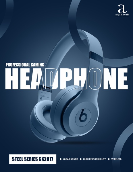 A high-end, studio-style product creative focusing on the aesthetic and professional-grade features of a gaming headphone.