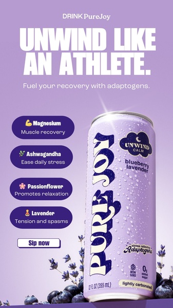 Unwind Like an Athlete: Blueberry Lavender Adaptogen Drink