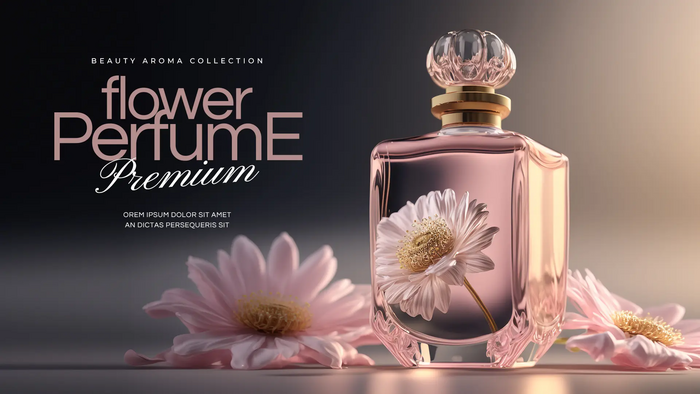 perfume, fragrance, floral perfume, scent, beauty fragrance, brand awareness, minimalist, editorial, luxurious, calm, pink, neutral