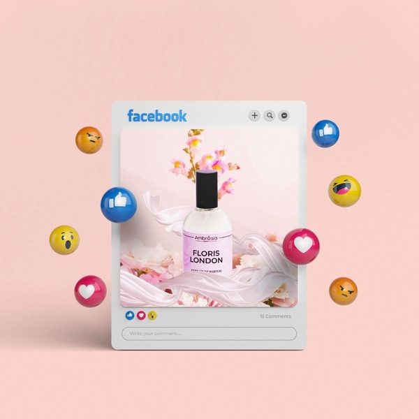 perfume, fragrance, cologne, scent, eau de parfum, brand awareness, minimalist, playful, fresh, pink, neutral