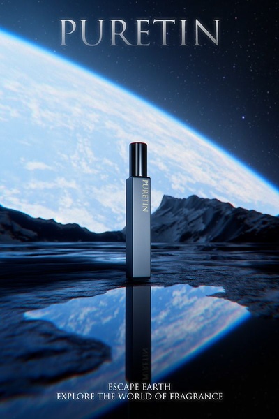 perfume bottle, cologne bottle, fragrance container, scent bottle, fragrance sprayer, brand awareness, editorial, luxurious, calm, blue, black