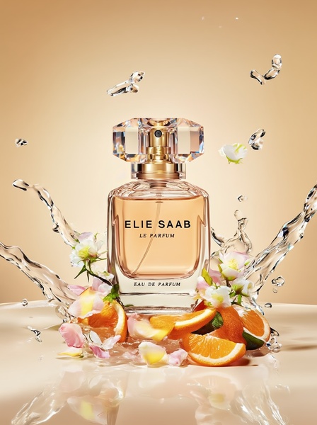 perfume, eau de parfum, fragrance, scent, bottle of perfume, bestseller push, minimalist, editorial, luxurious, fresh, neutral, orange