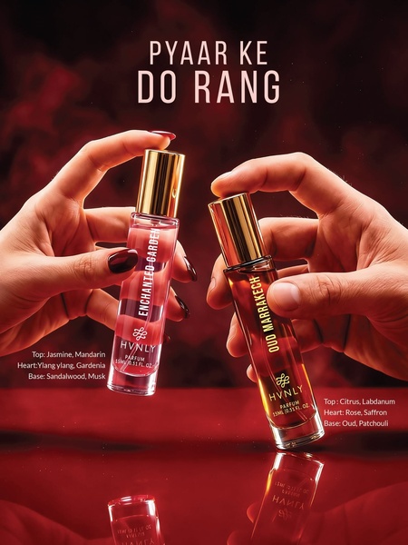 perfume, fragrance, scent, parfum, roll on perfume, product demo, lifestyle, editorial, luxurious, bold, red, gold, brown