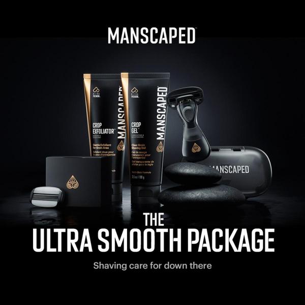 This creative showcases a comprehensive grooming kit against a dark, minimalist background, emphasizing a luxury and premium feel.