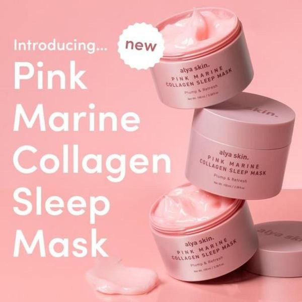 sleep mask, face mask, overnight mask, skincare mask, collagen mask, beauty mask, facial treatment, new arrival, product launch, minimalist, fresh, calm, pink