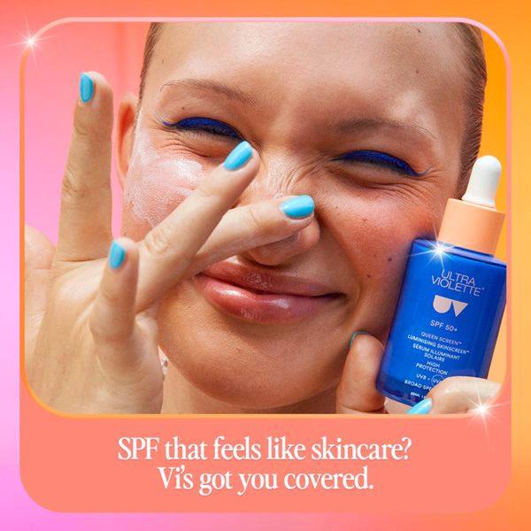 sunscreen, spf, sun protection, facial sunscreen, skincare sunscreen, product launch, brand awareness, lifestyle, playful, fresh, orange, blue