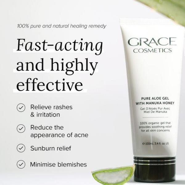 aloe gel, skincare gel, soothing gel, face gel, skin gel, healing gel, natural gel, product launch, brand awareness, minimalist, trustworthy, fresh, neutral, green