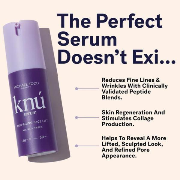 face serum, anti aging serum, skincare serum, facial serum, peptide serum, wrinkle serum, collagen serum, product launch, brand awareness, minimalist, luxurious, trustworthy, purple, neutral