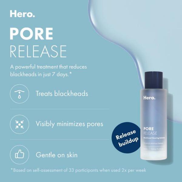 pore treatment, blackhead treatment, facial cleanser, skincare serum, pore minimizer, acne treatment, face treatment, product launch, minimalist, calm, fresh, blue, neutral