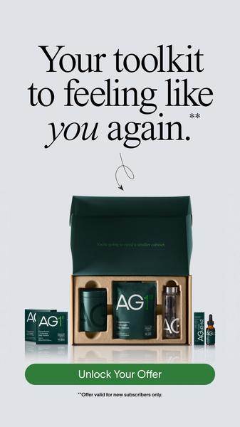A high-contrast, clean studio shot of a complete supplement subscription kit centered against a neutral background.