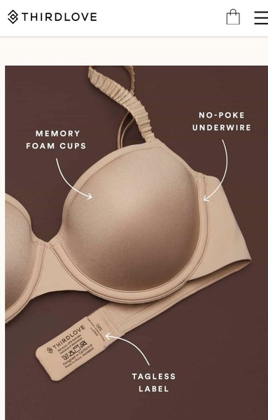 t-shirt bra, underwire bra, nude bra, memory foam bra, everyday bra, product demo, minimalist, trustworthy, brown, neutral