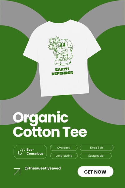 graphic tee, cotton t-shirt, oversized tee, organic cotton shirt, short sleeve tee, new arrival, modern typography, playful, fresh, green, neutral