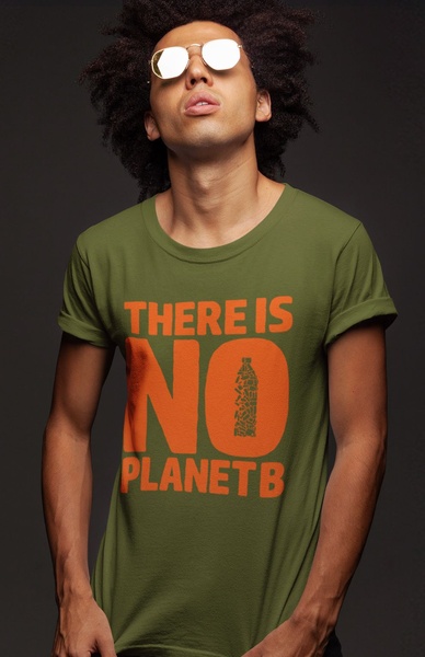graphic t-shirt, crew neck tee, printed t-shirt, cotton t-shirt, short sleeve shirt, brand awareness, lifestyle, bold, energetic, green, orange, neutral