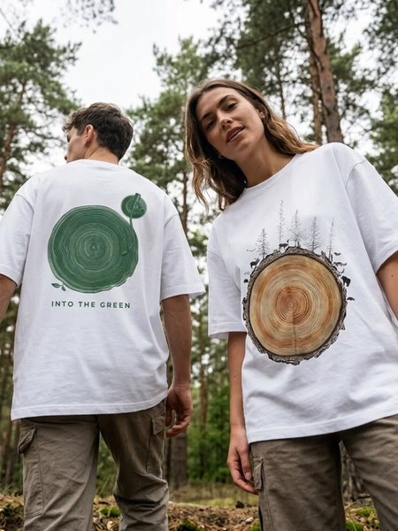 graphic t-shirt, cotton t-shirt, crew neck shirt, oversized t-shirt, unisex shirt, brand awareness, lifestyle, outdoor, fresh, calm, neutral, green