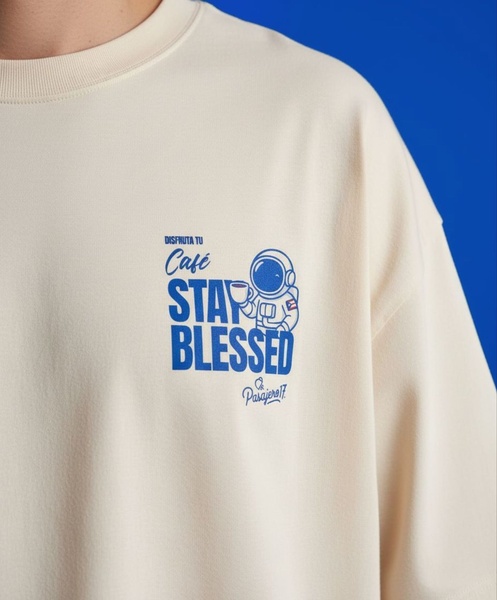 graphic t-shirt, crewneck shirt, cotton t-shirt, printed shirt, casual tee, new arrival, minimalist, lifestyle, playful, fresh, neutral, blue