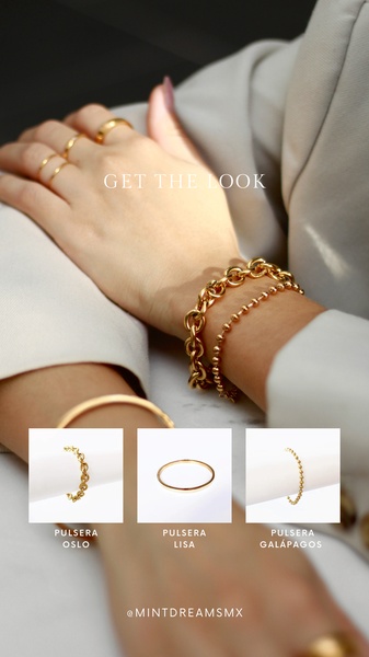 A close-up aesthetic shot featuring three distinct bracelet styles styled together on a wrist with neutral apparel, effectively showcasing variety and a cohesive look.