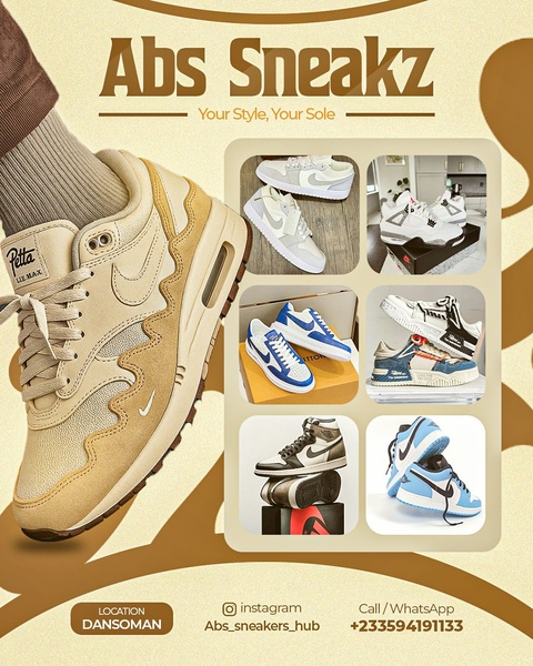 This ad creative utilizes a structured grid to display various sneaker models alongside a primary product highlight.