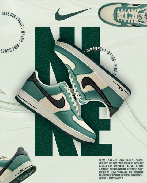This ad creative highlights a running shoe using a clean, layered aesthetic with a school yearbook theme to evoke nostalgia and premium product appeal.