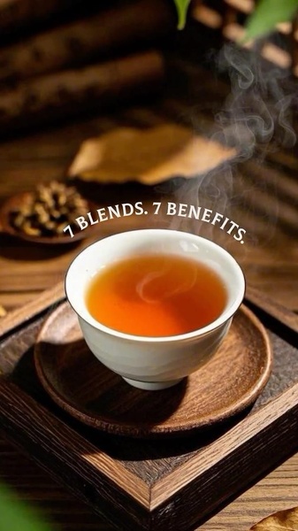 A high-contrast, minimalist shot of a steaming cup of tea on a wooden tray, emphasizing a clear value-based hook.