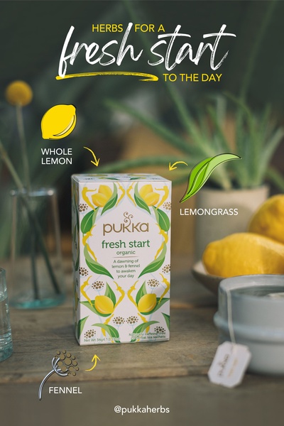 A clean, minimalist product shot that labels key ingredients directly on the image to emphasize organic freshness.