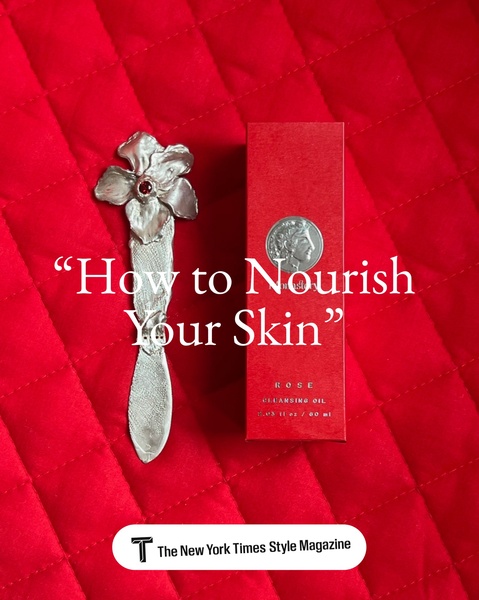 cleansing oil, face cleanser, skincare product, facial oil, makeup remover, brand awareness, editorial, minimalist, luxurious, bold, red