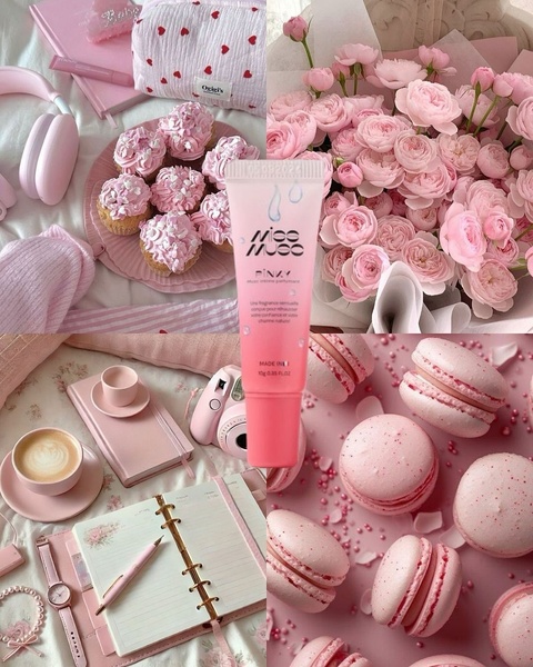 intimate perfume, body fragrance, personal care, scented cream, beauty product, brand awareness, lifestyle, playful, fresh, pink, pastel