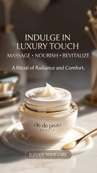 face cream, moisturizer, skincare, beauty cream, facial moisturizer, brand awareness, minimalist, editorial, luxurious, calm, neutral, gold