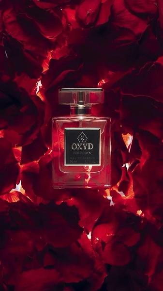 perfume, eau de parfum, fragrance, women's perfume, scent, brand awareness, editorial, luxurious, red