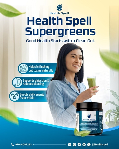 A clean, lifestyle-oriented ad featuring a product shot and clear, bulleted health benefits targeted at wellness-conscious consumers.