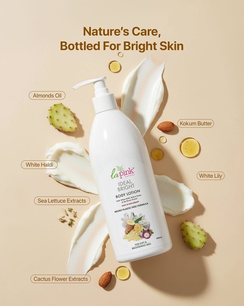 body lotion, moisturizing cream, skin lotion, skincare product, brightening lotion, product demo, minimalist, flat lay, fresh, calm, neutral