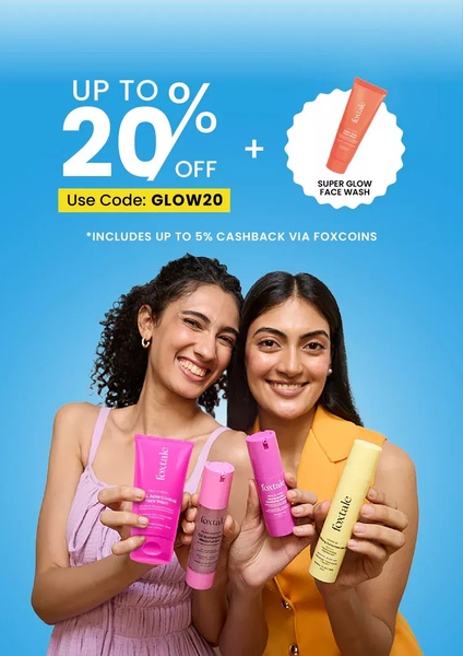 face wash, face serum, moisturizer, skincare products, face cleanser, beauty products, discount offer, lifestyle, energetic, playful, blue, pink, yellow