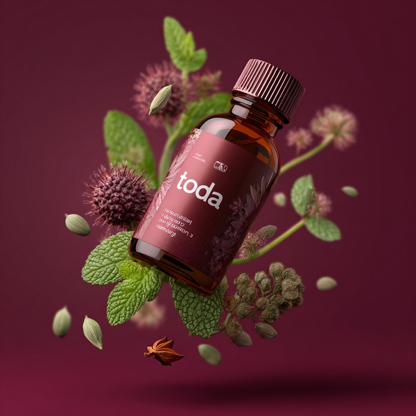 essential oil, serum bottle, aromatic oil, skincare oil, natural oil extract, brand awareness, minimalist, editorial, luxurious, calm, purple, green, neutral