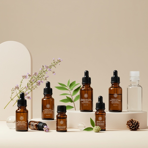 face serum, skincare dropper, beauty oil, facial treatment, essential oil, skincare serum, brand awareness, minimalist, calm, luxurious, neutral, brown