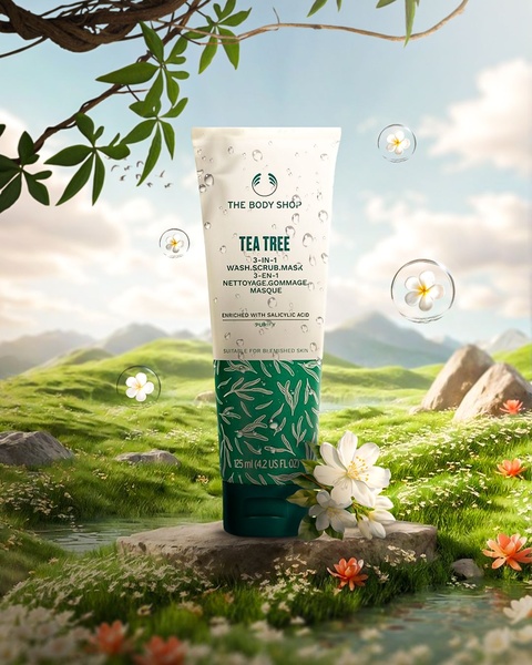 face wash, face scrub, face mask, facial cleanser, skincare product, exfoliating cleanser, brand awareness, lifestyle, fresh, calm, green, neutral