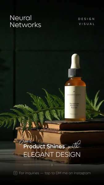 face serum, skincare oil, dropper bottle, beauty serum, skincare product, brand awareness, editorial, lifestyle, luxurious, calm, neutral, black