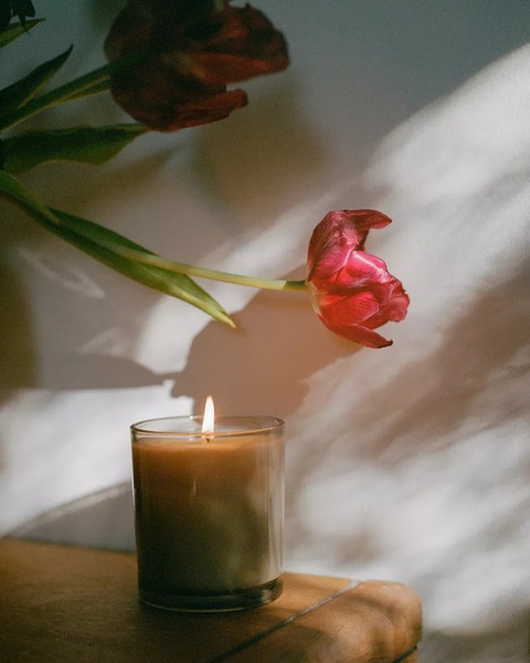 scented candle, jar candle, glass candle, wax candle, home fragrance, brand awareness, lifestyle, minimalist, calm, warm, neutral, brown