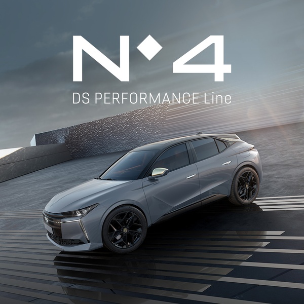 This creative showcases a luxury SUV in a sleek, dimly lit environment, focusing on bold typographic branding and high-end automotive design.