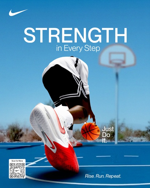 A high-performance action shot of a basketball sneaker on a court, emphasizing athletic movement and the brand's core product value.