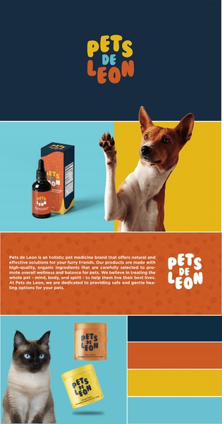 A vertical 9:16 layout featuring a pet supplement bottle alongside a high-five gesture from a dog and a cat, utilizing a color-blocked aesthetic.