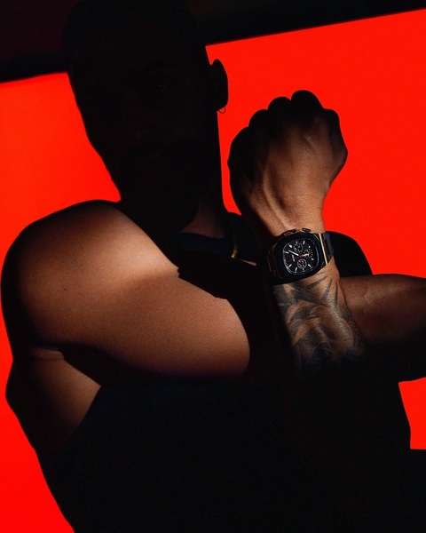 wrist watch, analog watch, mens watch, chronograph watch, luxury watch, brand awareness, editorial, bold, luxurious, red, black