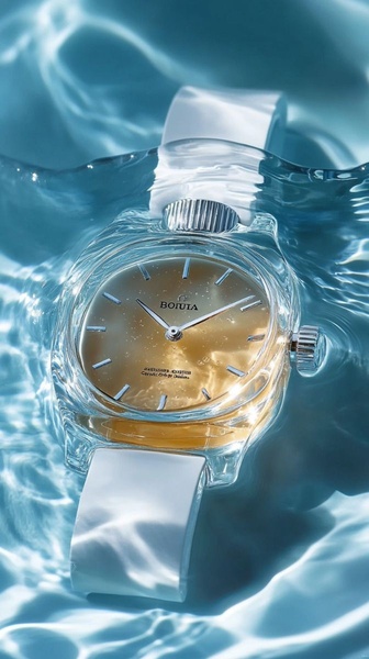 wrist watch, analog watch, waterproof watch, luxury watch, gold face watch, bestseller push, brand awareness, minimalist, lifestyle, luxurious, fresh, blue, gold, neutral